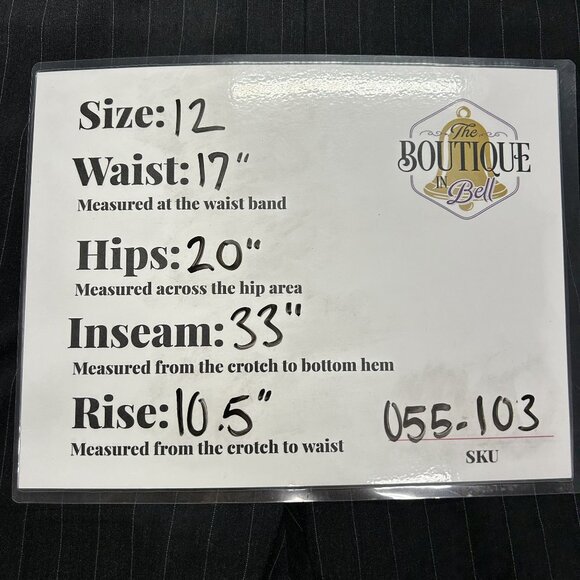 The Limited Womens 12 Cassidy Fit Pinstripe Charcoal Gray Dress Pants - Picture 12 of 15